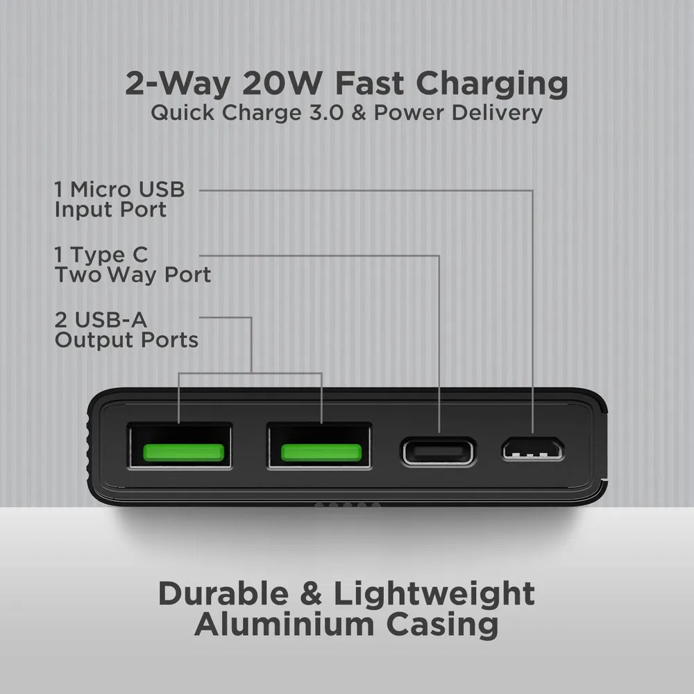 boAt EnergyShroom PB155 10000 mAh Power Bank