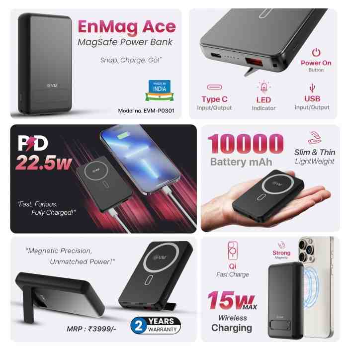 EVM EnMag Ace 10000 mAh Power Bank