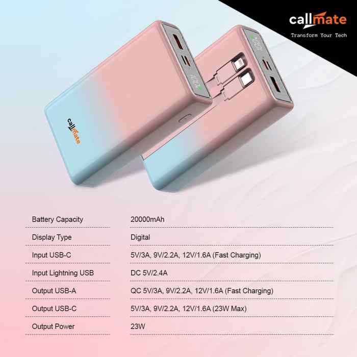 Callmate Gradient 20000 mAh Power Bank