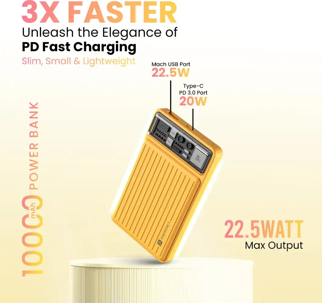 Portronics Luxcell Mini 10K 10000mAh Power Bank