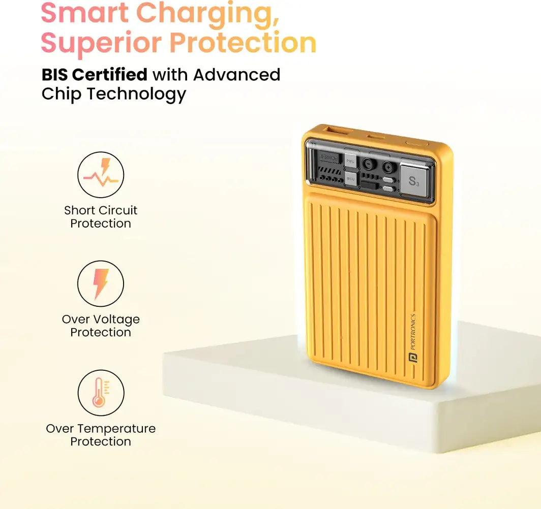 Portronics Luxcell Mini 10K 10000mAh Power Bank