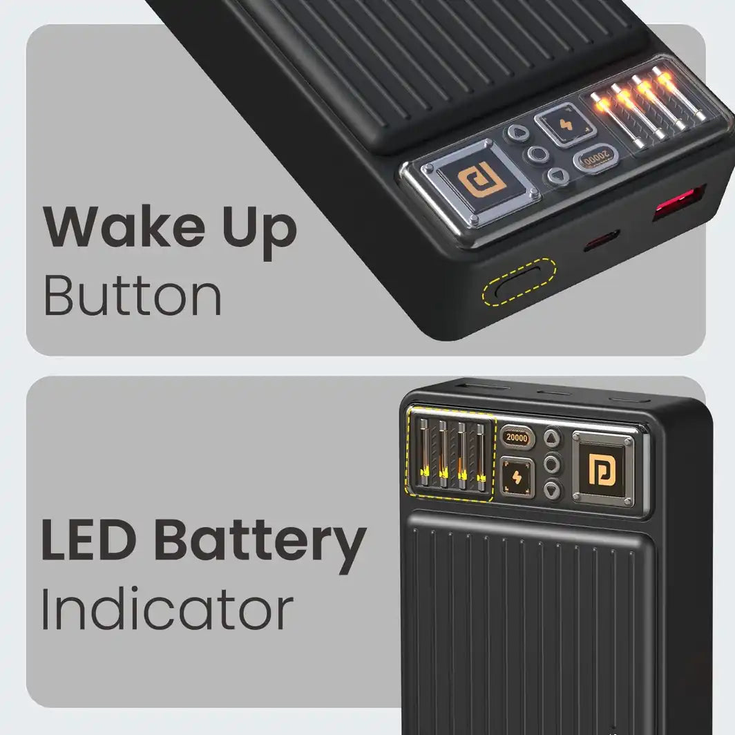 Portronics Luxcell Wireless Mini 20K 20000 mAh Power Bank