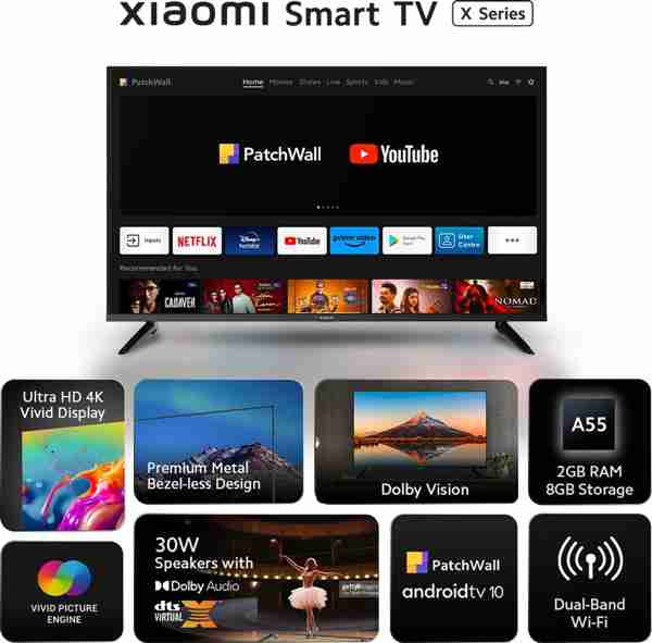 Xiaomi X Series 2024 Edition 55 inch Ultra HD 4K Smart LED TV (L55MA-AIN)