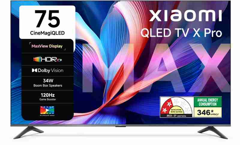 Xiaomi X Pro 2025 75 inch Ultra HD 4K Smart QLED TV (L75MB-APIN)