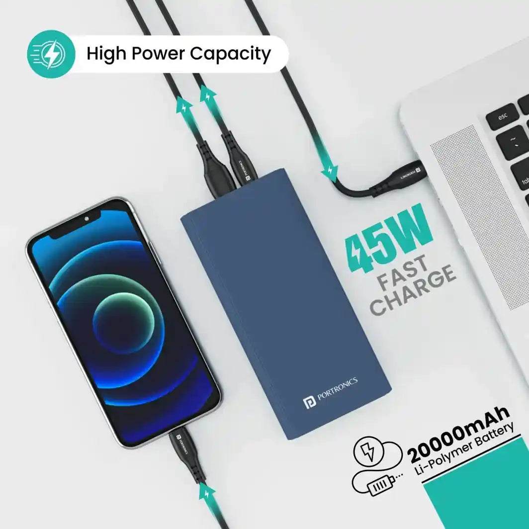 Portronics Power 45 20000 mAh Power Bank