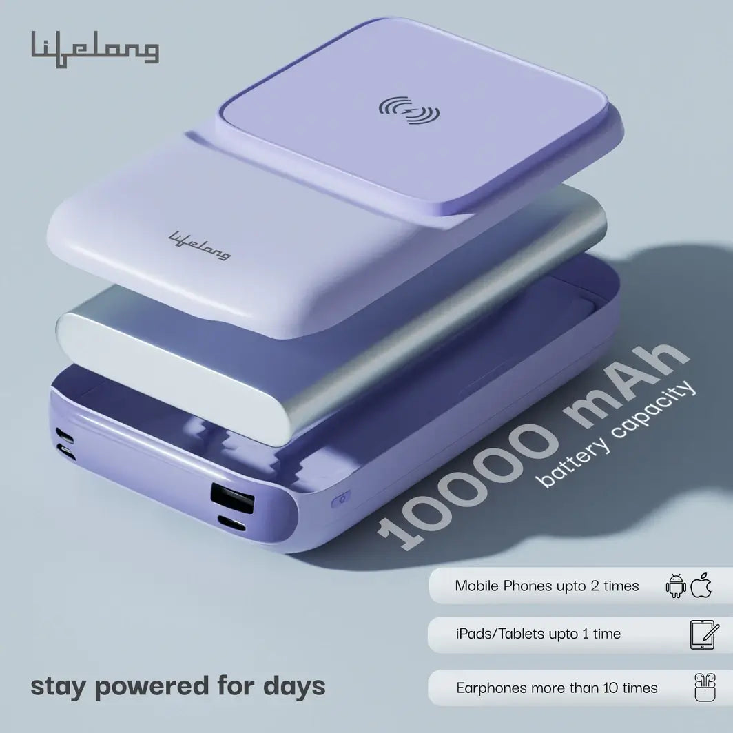 Lifelong ChargeMate Nano 10000 mAh Wireless Power Bank
