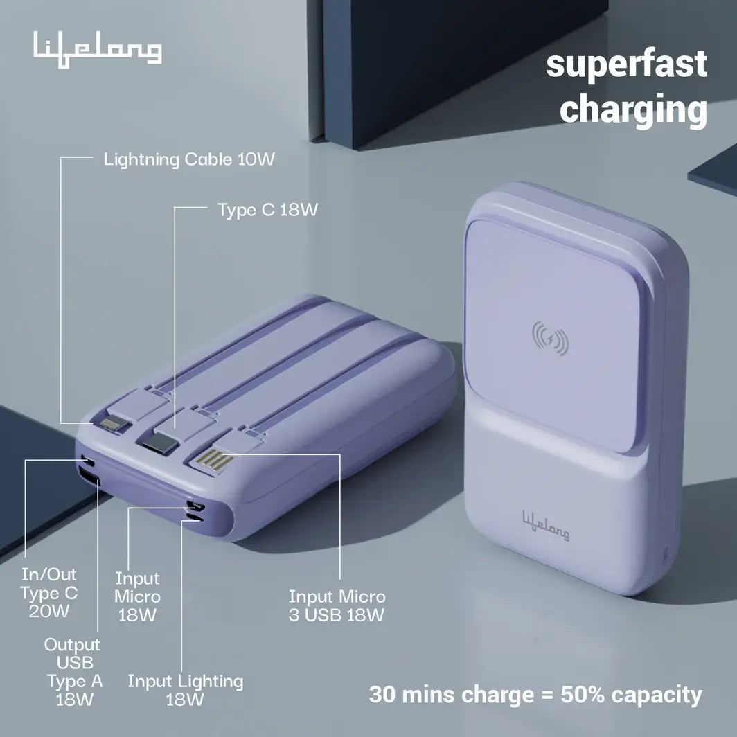 Lifelong ChargeMate Nano 10000 mAh Wireless Power Bank