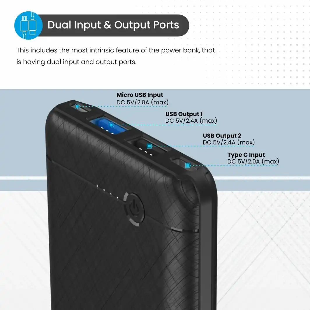 Portronics Power Brick II 10000 mAh Power Bank