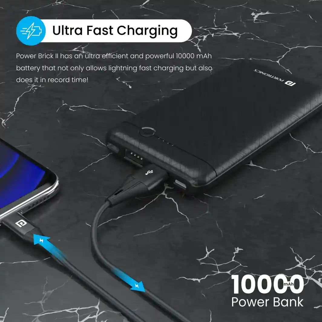 Portronics Power Brick II 10000 mAh Power Bank