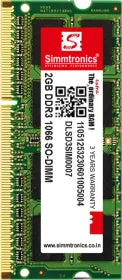 Simmtronics DLSD3SIM0007 2 GB DDR3-1333 Laptop RAM