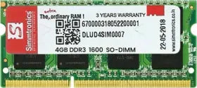 Simmtronics DLUD4SIM0007 4 GB DDR3-1600 Laptop RAM