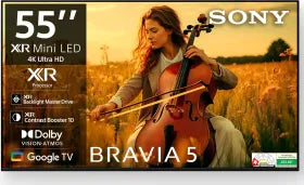 Sony Bravia 5 XR55A 55 inch Ultra HD 4K Smart Mini LED TV (K-55XR55A)