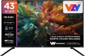 VZY X43UHQG5AV 43 inch Ultra HD 4K Smart QLED TV
