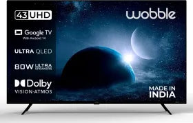 Wobble X Series 43 inch Ultra HD 4K Smart QLED TV (WB43QDXGU2875T24)