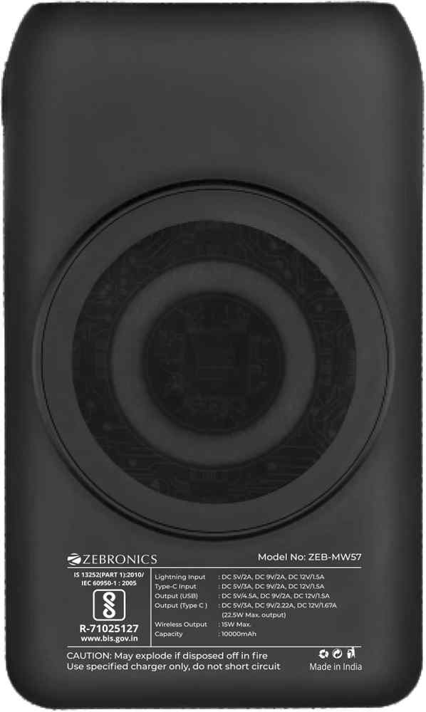 Zebronics ZEB MW57 10000 mAh Power Bank