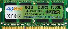Zipmem ZSD08GD3-13 8 GB DDR3L-1333 Laptop RAM