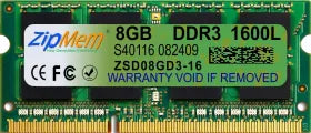 Zipmem ZSD08GD3-16 8 GB DDR3L-1600 Laptop RAM